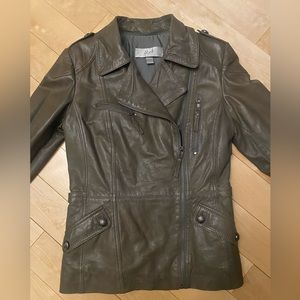 Danier Genuine Leather Insulated Jacket, Removable Fur Trim